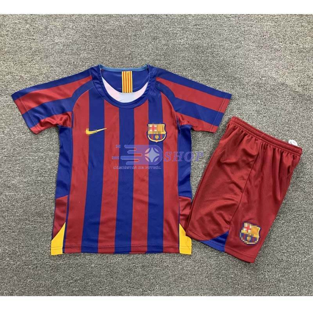 Camiseta Barcelona 05/06 1ª Equipación Retro Niño Kit