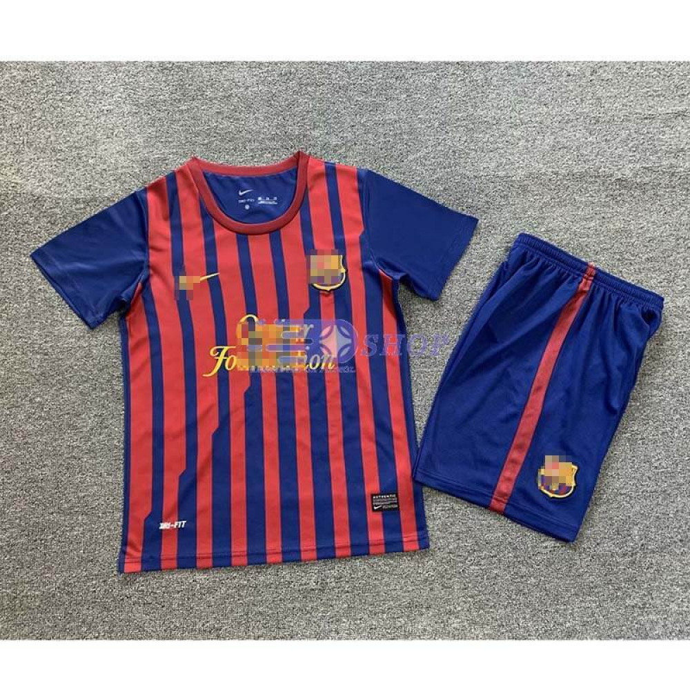 Camiseta Barcelona 11/12 1ª Equipación Retro Niño Kit
