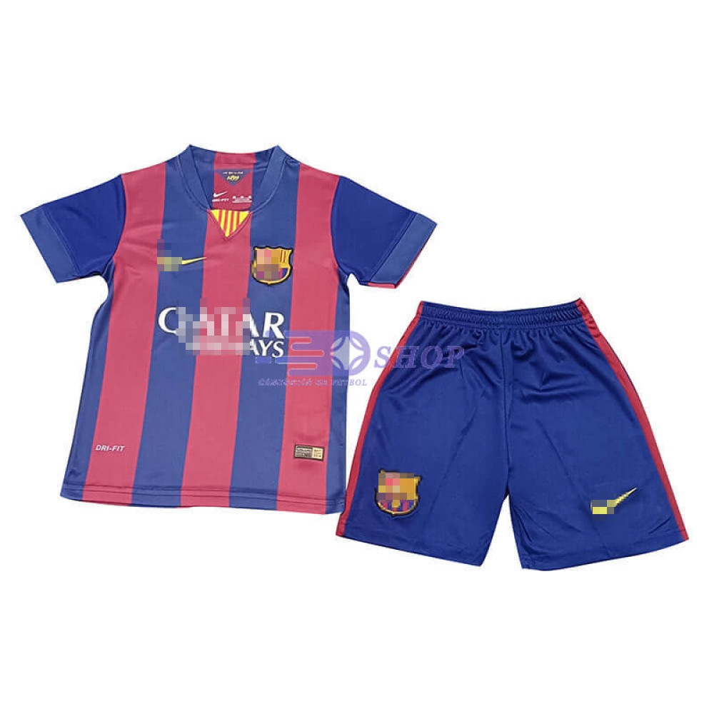 Camiseta Barcelona 14/15 1ª Equipación Retro Niño Kit