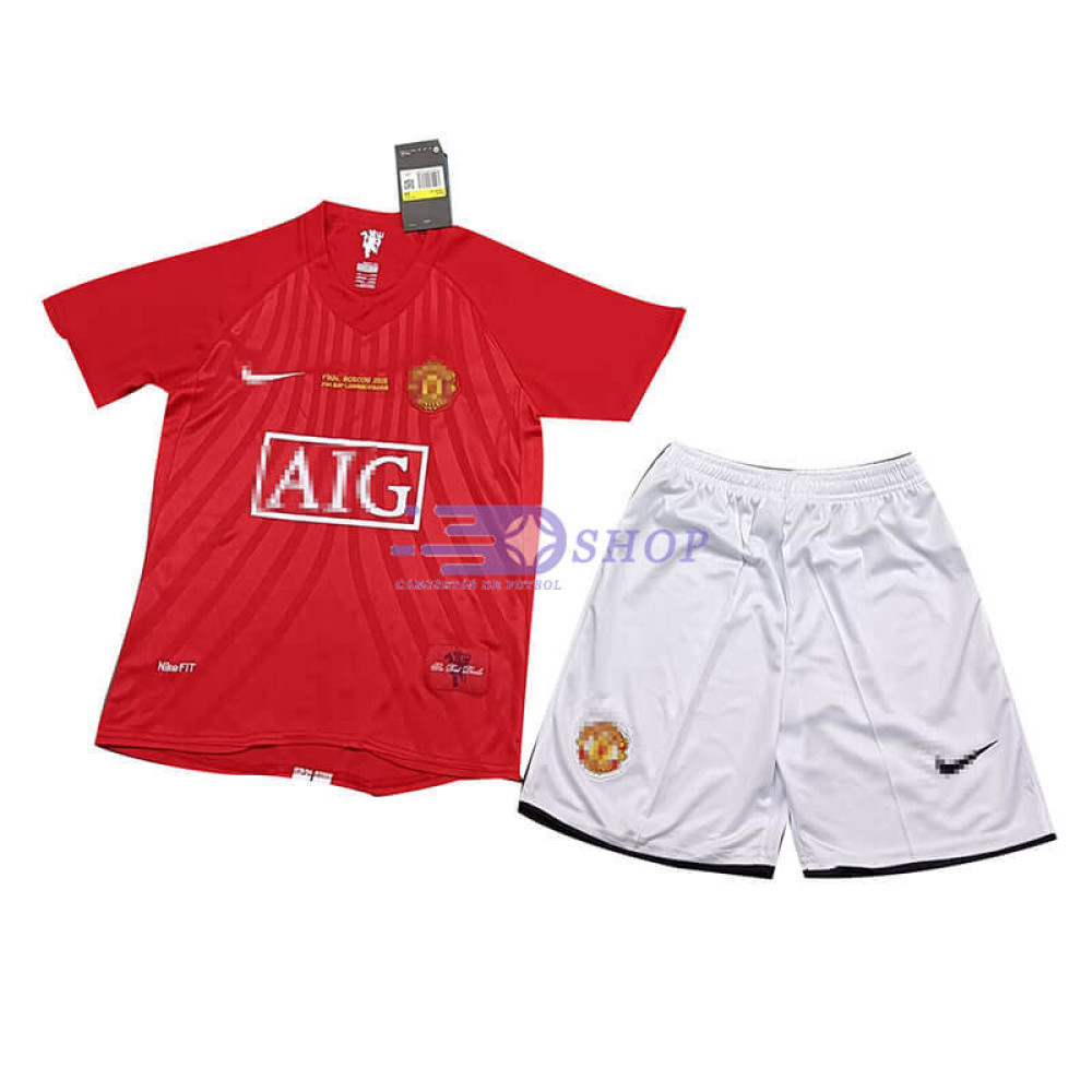 Camiseta Manchester United 07/08 1ª Equipación Retro Niño Kit