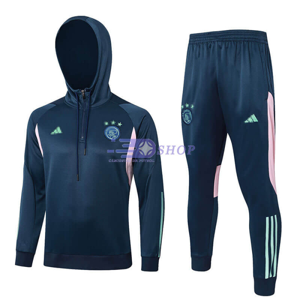 Sudadera de Entrenamiento Con Capucha Ajax de Ámsterdam Azul Marino 2023/2024 Kit