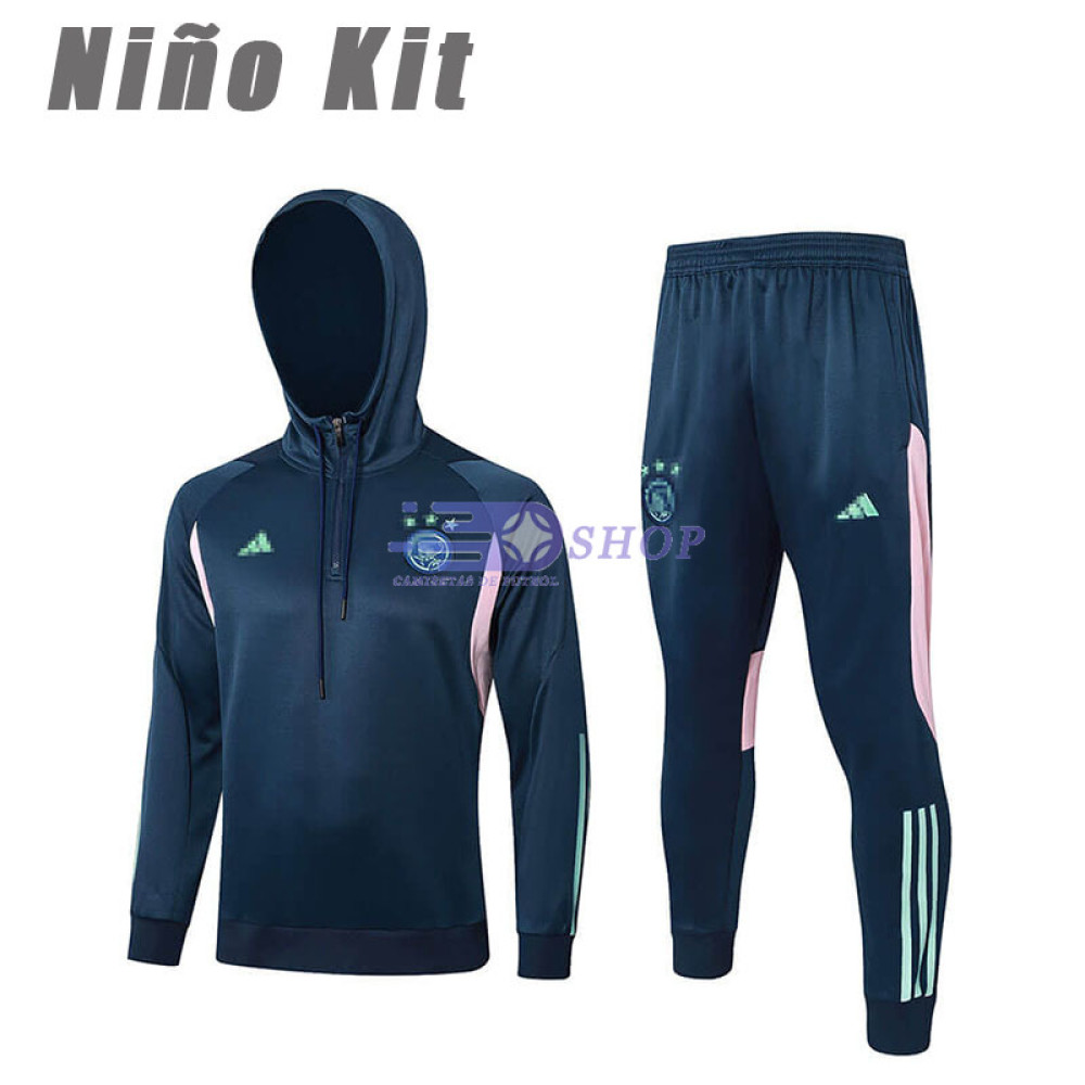 Sudadera de Entrenamiento Con Capucha Ajax de Ámsterdam Azul Marino 2023/2024 Niño Kit