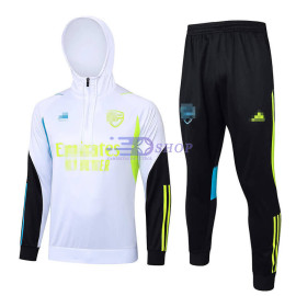 Sudadera De Entrenamiento Con Capucha Arsenal Blanco/Negro 2023/2024