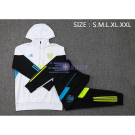 Sudadera De Entrenamiento Con Capucha Arsenal Blanco/Negro 2023/2024