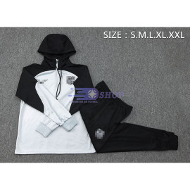 Sudadera de Entrenamiento Con Capucha Barcelona Gris/Negro 2023/2024