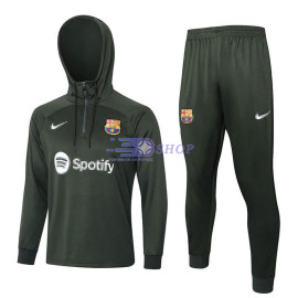 Sudadera de Entrenamiento Con Capucha Barcelona Verde Oscuro 2023/2024