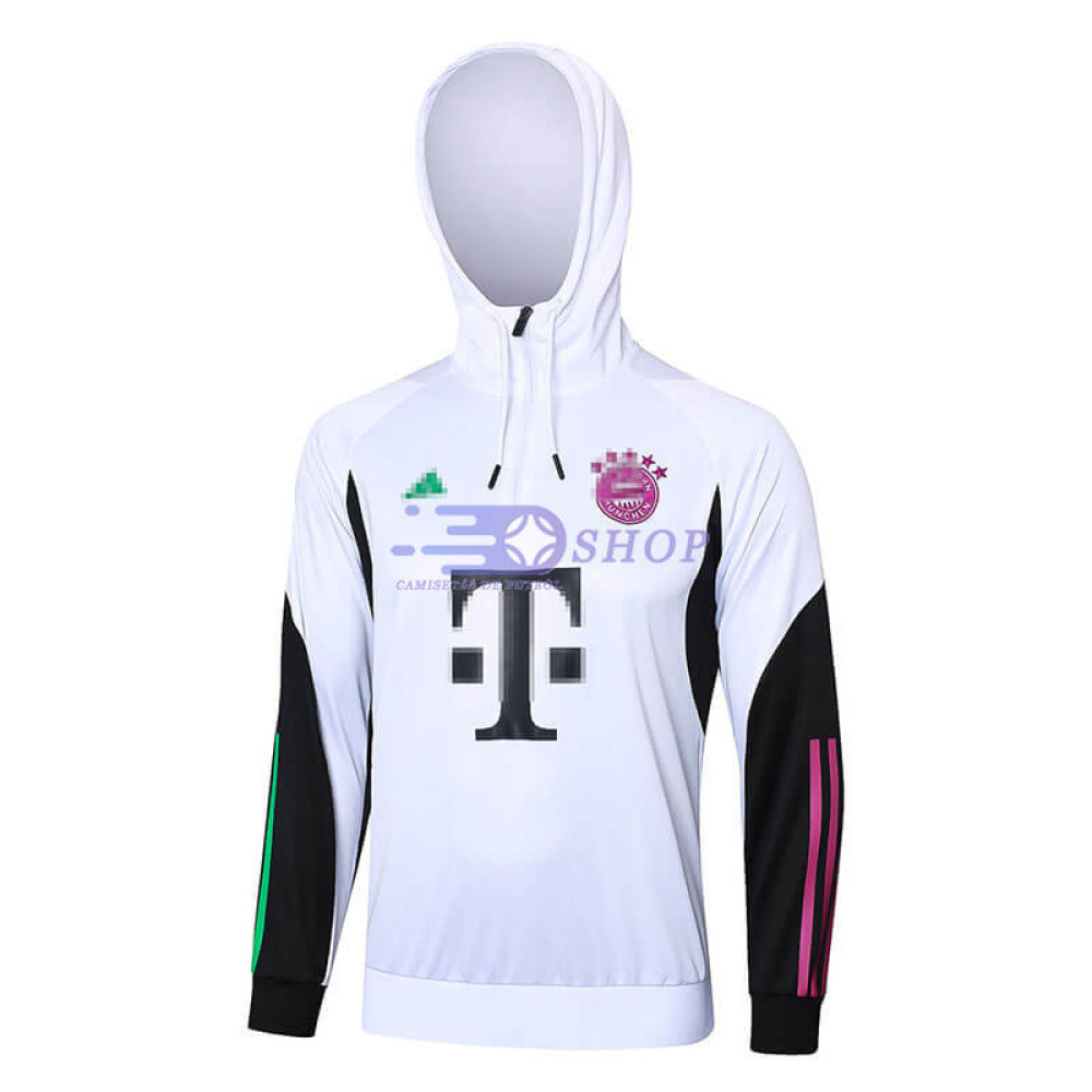 Sudadera de Entrenamiento Con Capucha Bayern Múnich Blanco 2023/2024