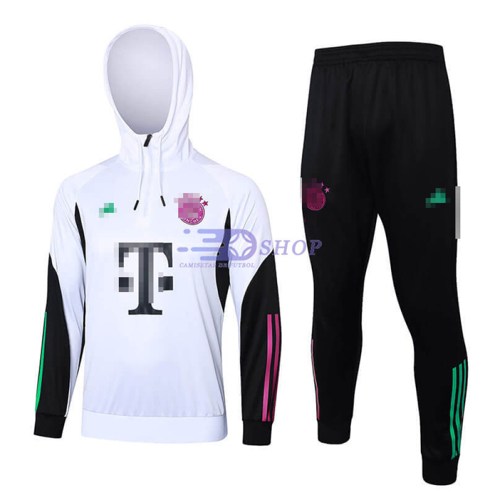 Sudadera de Entrenamiento Con Capucha Bayern Múnich Blanco 2023/2024 Kit
