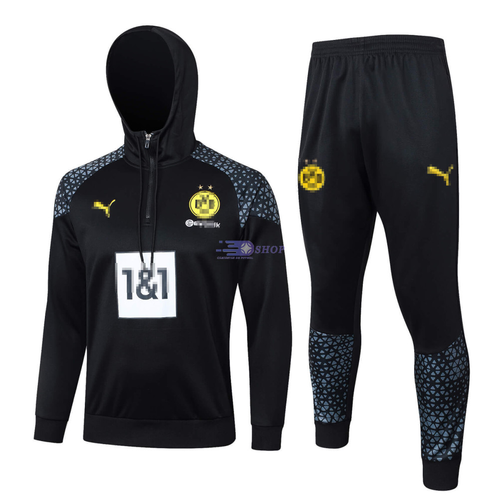 Sudadera de Entrenamiento Con Capucha Borussia Dortmund Negro 2023/2024 Kit