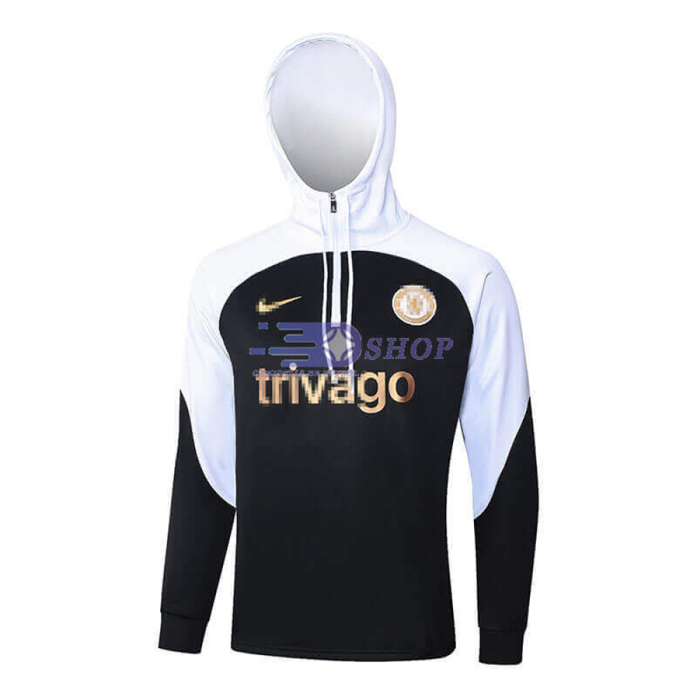 Sudadera de Entrenamiento Con Capucha Chelsea Negro/Blanco 2023/2024