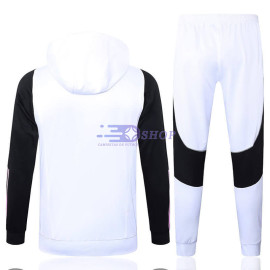 Sudadera de Entrenamiento Con Capucha Juventus Blanco/Negro 2023/2024 Niño Kit