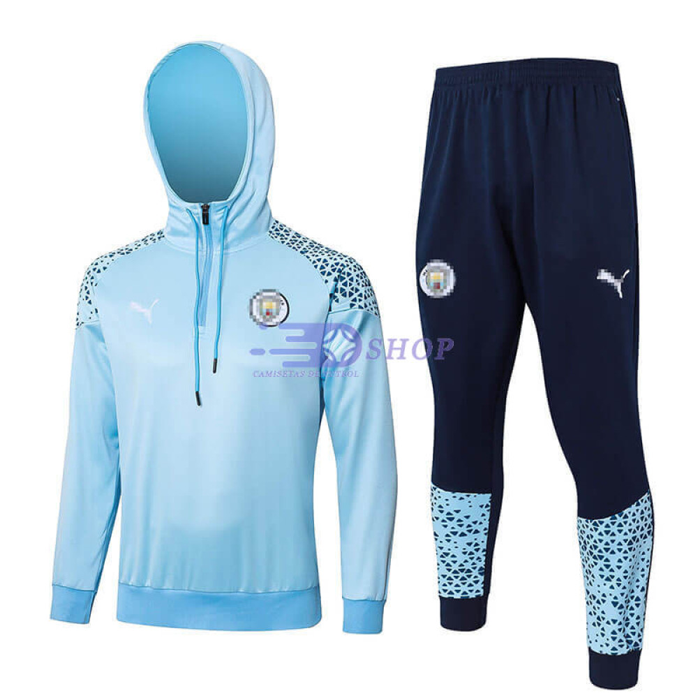 Sudadera de Entrenamiento Con Capucha Manchester City Azul 2023/2024 Kit
