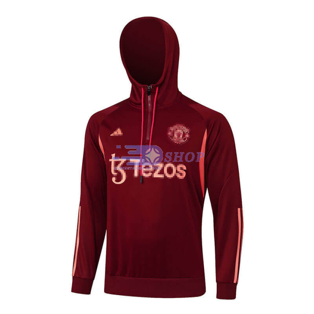 Sudadera De Entrenamiento Con Capucha Manchester United Rojo 2023/2024