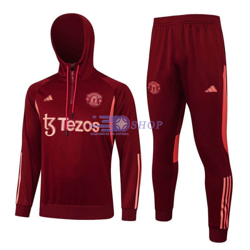 Sudadera De Entrenamiento Con Capucha Manchester United Rojo 2023/2024 Kit