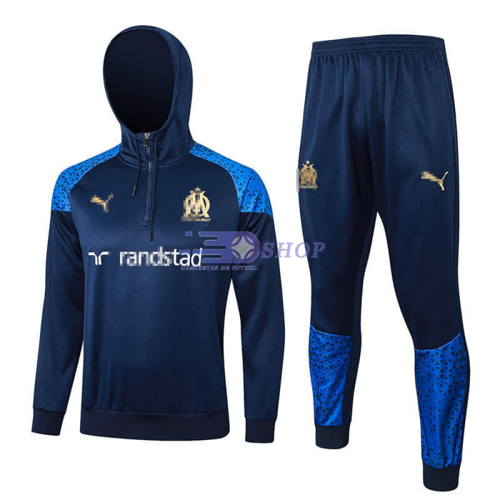 Sudadera de Entrenamiento Con Capucha Olympique Marsella Azul 2023/2024 Kit