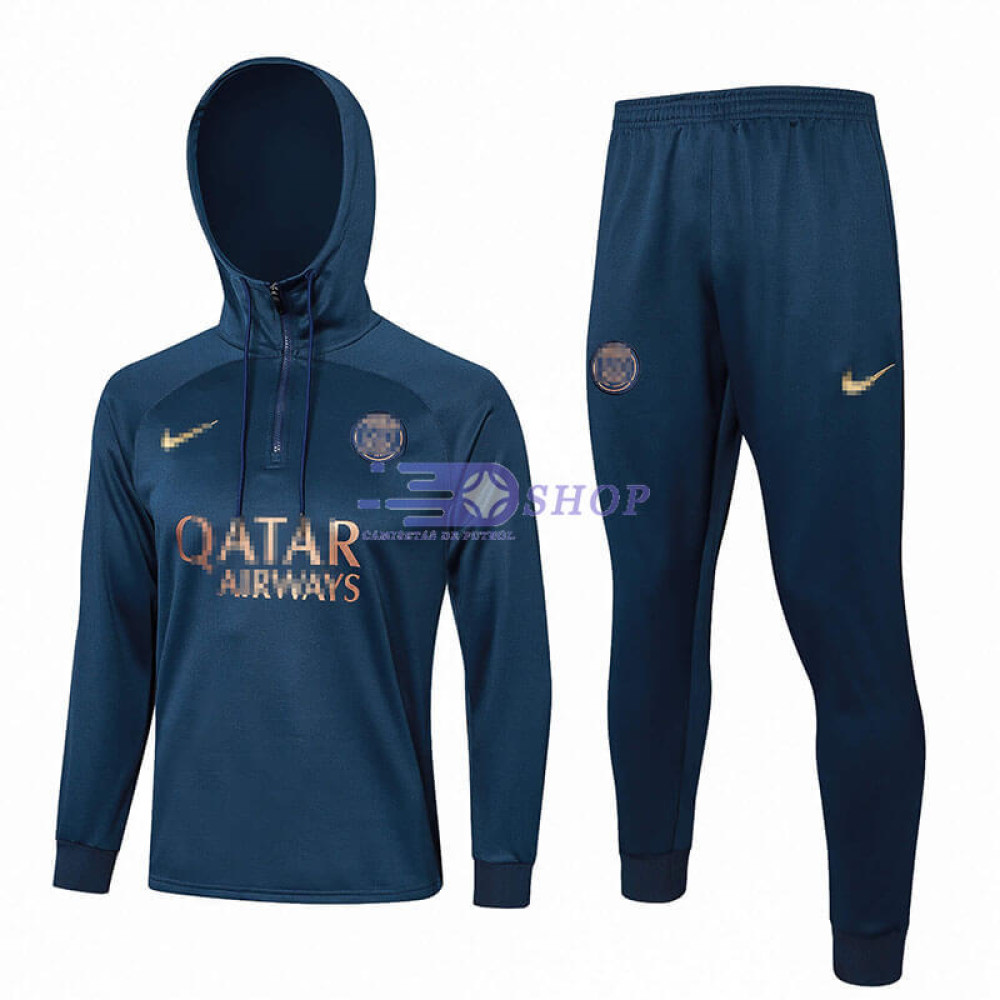 Sudadera de Entrenamiento Con Capucha PSG Azul Marino 2023/2024 Kit