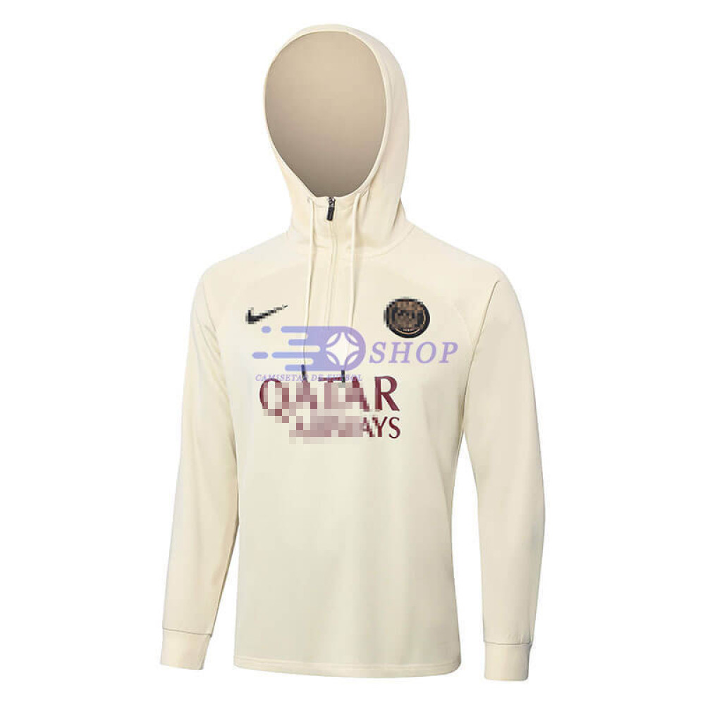 Sudadera de Entrenamiento Con Capucha PSG Beige 2023/2024
