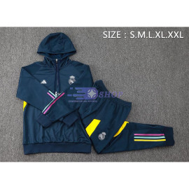 Sudadera De Entrenamiento Con Capucha Real Madrid Azul Marino 2023/2024