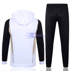 Sudadera de Entrenamiento Con Capucha Real Madrid Blanco/Negro 2023/2024