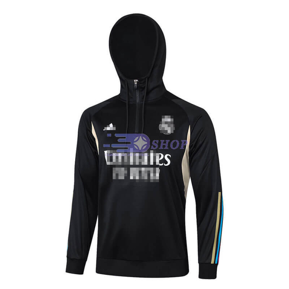 Sudadera de Entrenamiento Con Capucha Real Madrid Negro 2023/2024