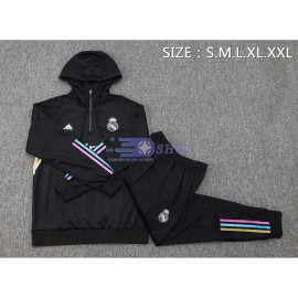 Sudadera de Entrenamiento Con Capucha Real Madrid Negro 2023/2024