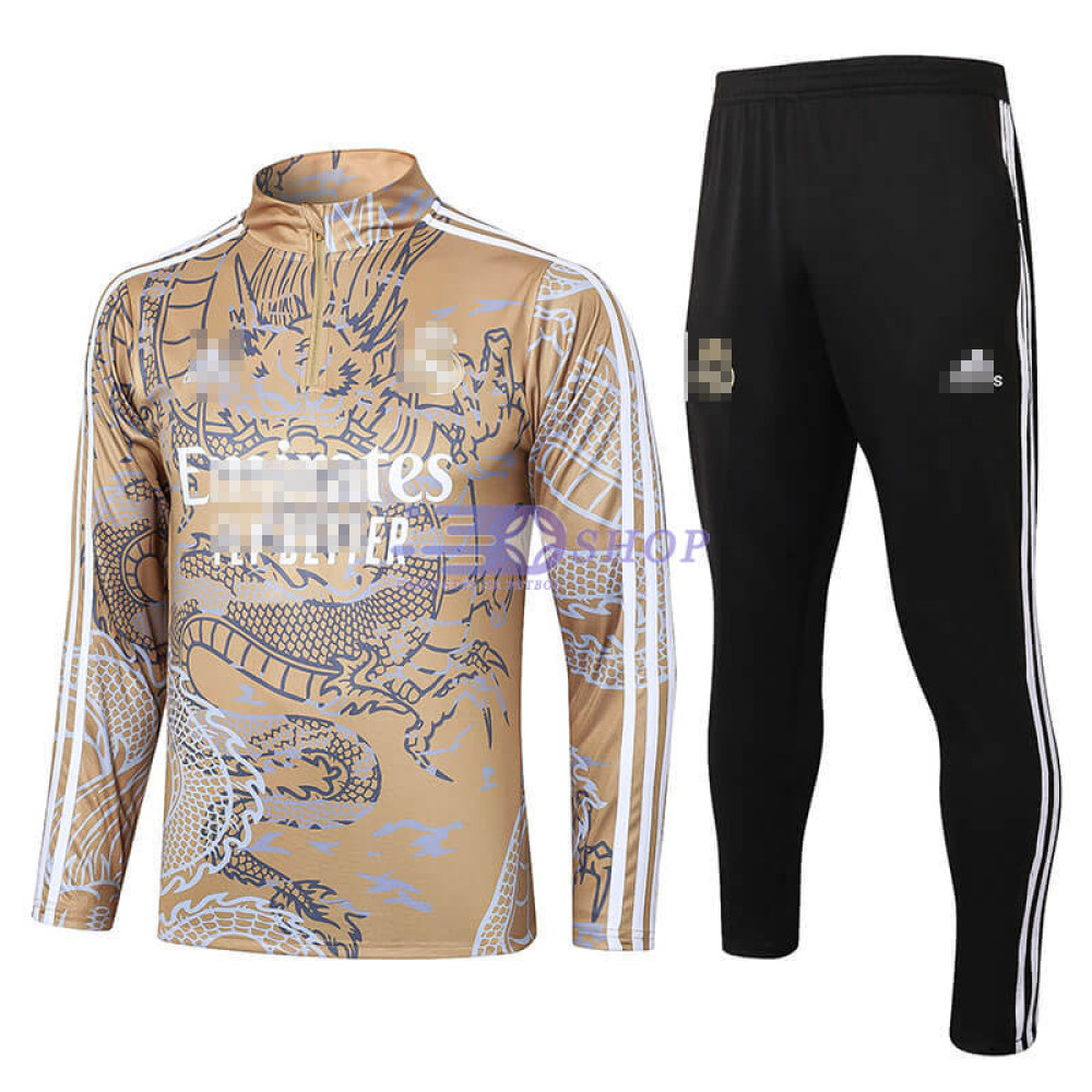 Sudadera De Entrenamiento Real Madrid Beige con Estampado 2023/2024 Kit
