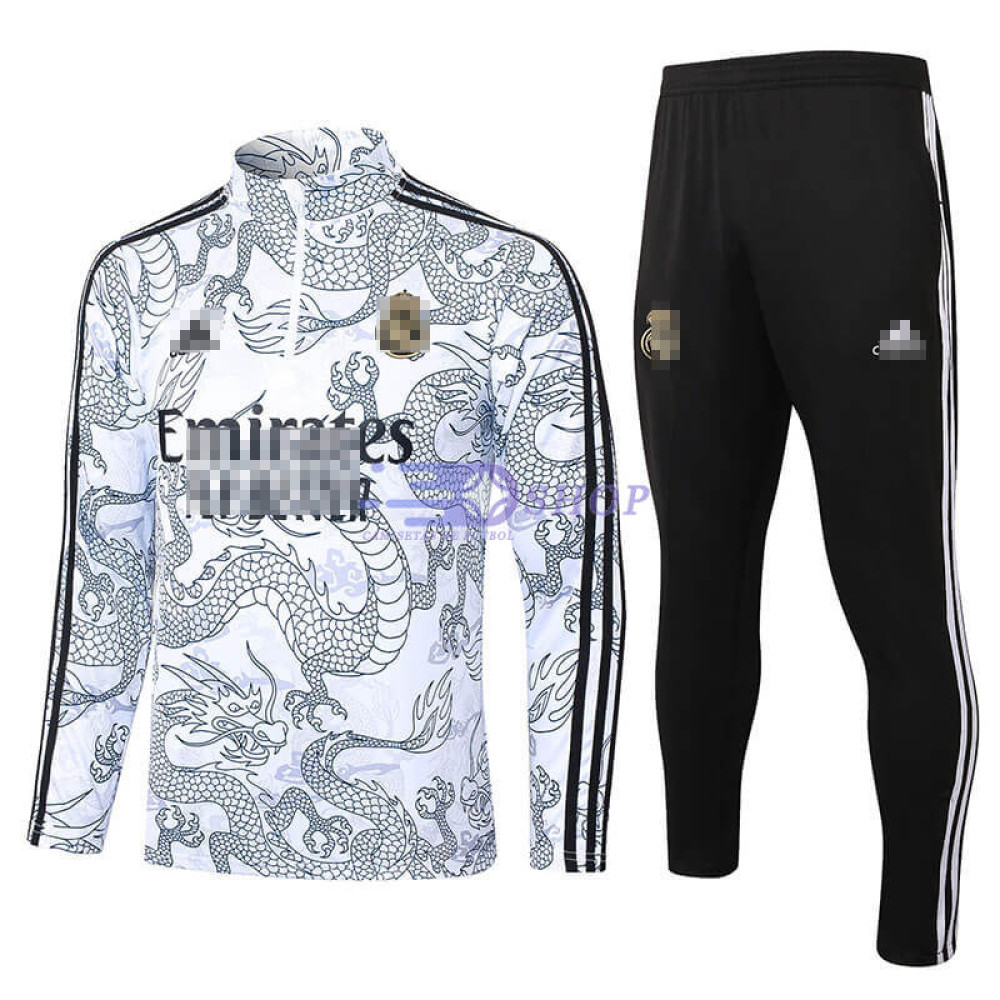 Sudadera De Entrenamiento Real Madrid Blanco con Estampado 2023/2024 Kit