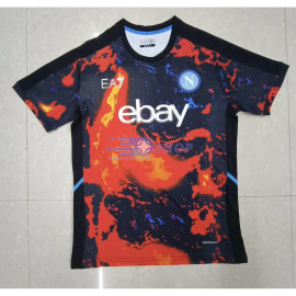 Camiseta Napoli 2024/2025 Negro/Naranja Pre-Match