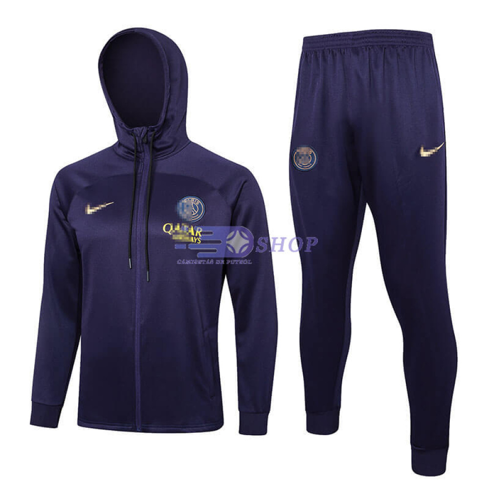 Chandal Con Capucha PSG Morado Oscuro 2024/2025