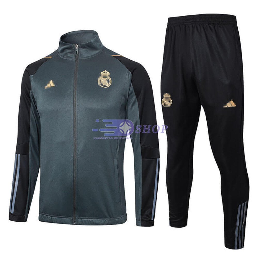 Chandal Real Madrid Verde Oscuro/Negro 2024/2025