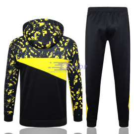 Sudadera de Entrenamiento Con Capucha Borussia Dortmund Negro/Amarillo con Estampado 2024/2025 Kit