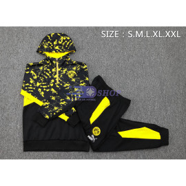 Sudadera de Entrenamiento Con Capucha Borussia Dortmund Negro/Amarillo con Estampado 2024/2025 Kit