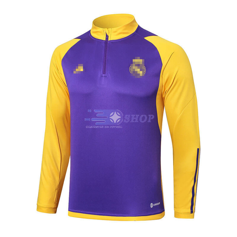 Sudadera De Entrenamiento Real Madrid Morado/Amarillo 2024/2025