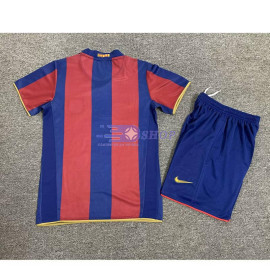 Camiseta Barcelona 07/08 1ª Equipación Retro Niño Kit