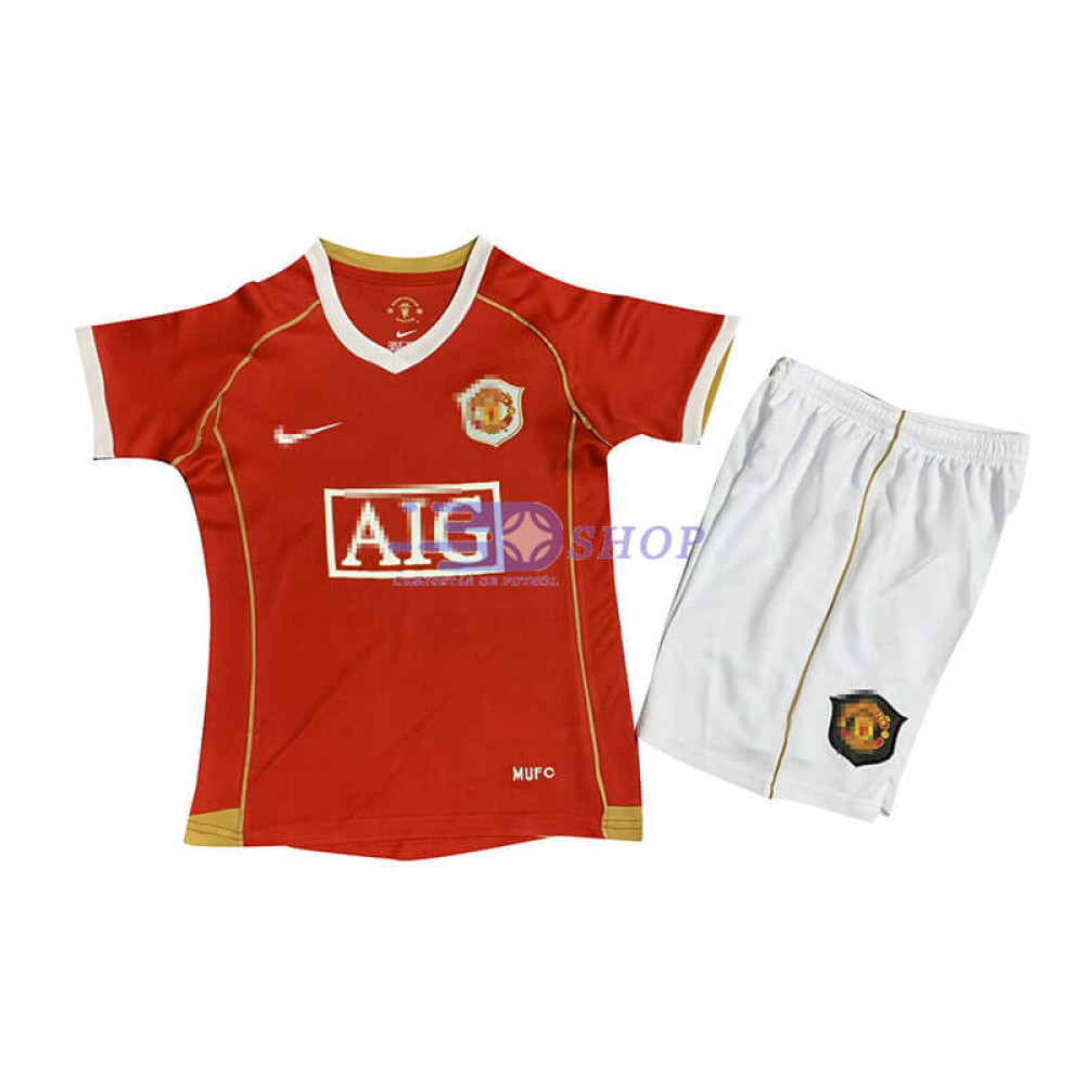 Camiseta Manchester United 06/07 1ª Equipación Retro Niño Kit