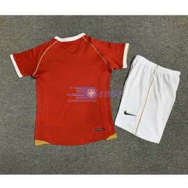 Camiseta Manchester United 06/07 1ª Equipación Retro Niño Kit
