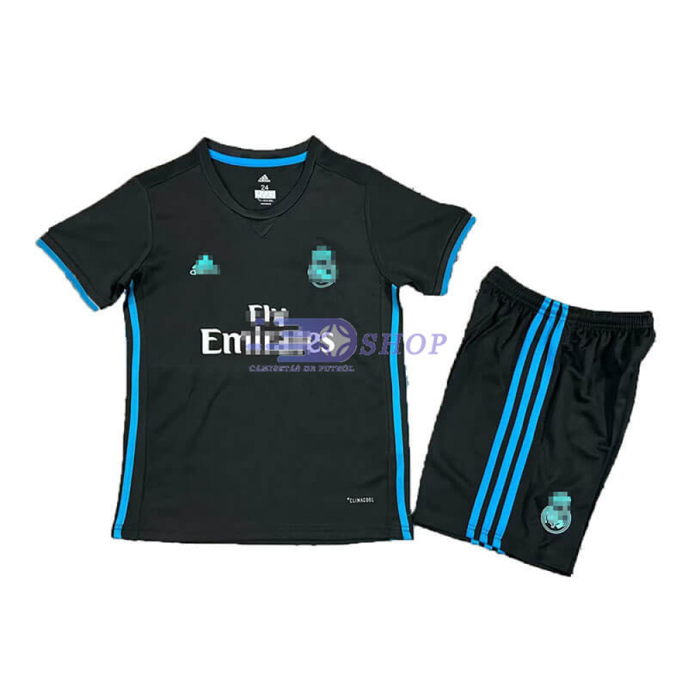 Camiseta Real Madrid 17/18 2ª Equipación Retro Niño Kit