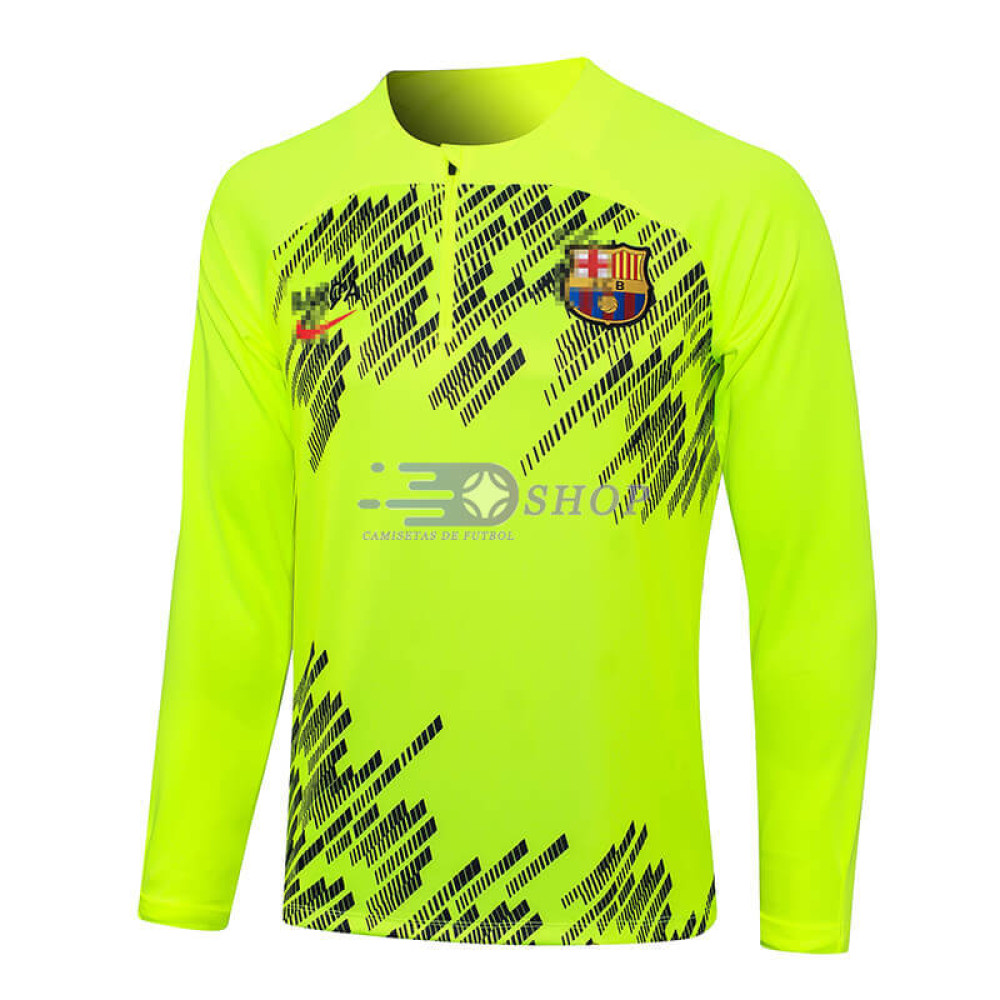 Sudadera de Entrenamiento Barcelona Verde Fluorescente 2024/2025