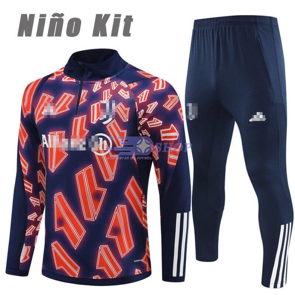 Sudadera De Entrenamiento Juventus Azul Marino/Rojo 2024/2025 Niño Kit