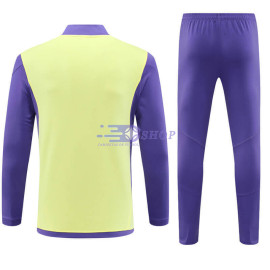 Sudadera De Entrenamiento Real Madrid Amarillo Claro/Morado 2024/2025 Niño Kit