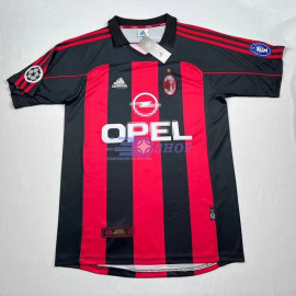 Camiseta AC Milan 2000/01 1ª Equipación Retro