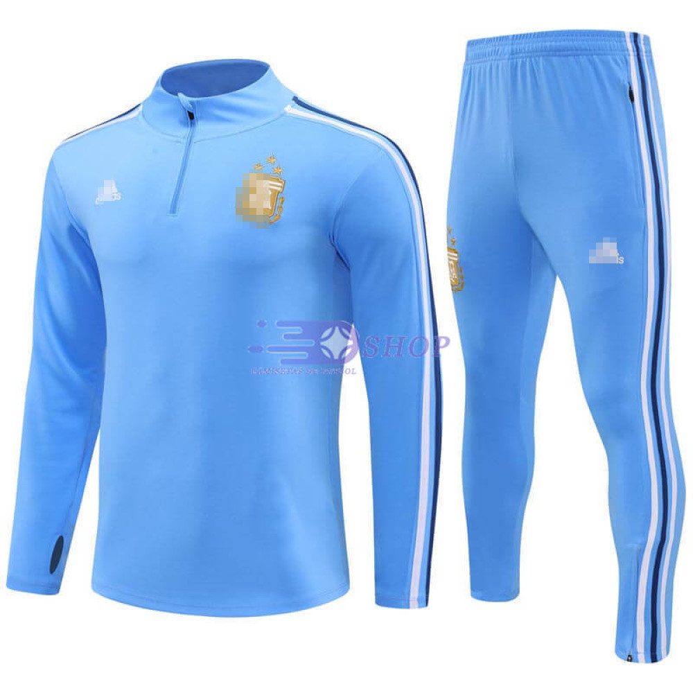 Sudadera de Entrenamiento Argentina Azul Claro 2024 Kit