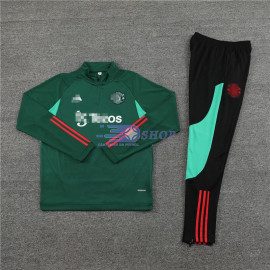 Sudadera de Entrenamiento Manchester United Verde Oscuro 2024/2025 Kit