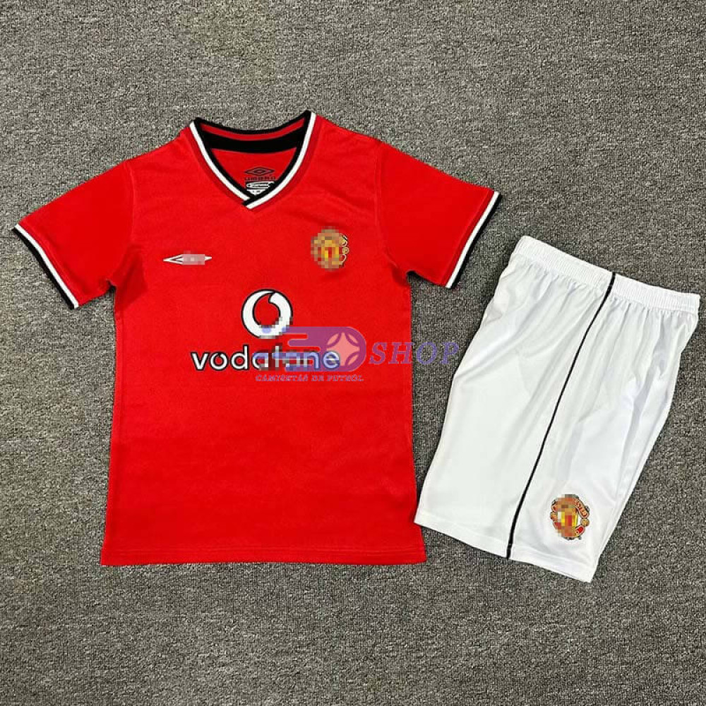 Camiseta Manchester United 2000/02 1ª Equipación Retro Niño Kit