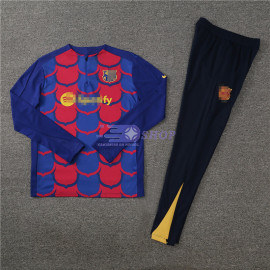 Sudadera de Entrenamiento Barcelona Rojo/Azul 2024/2025 Kit