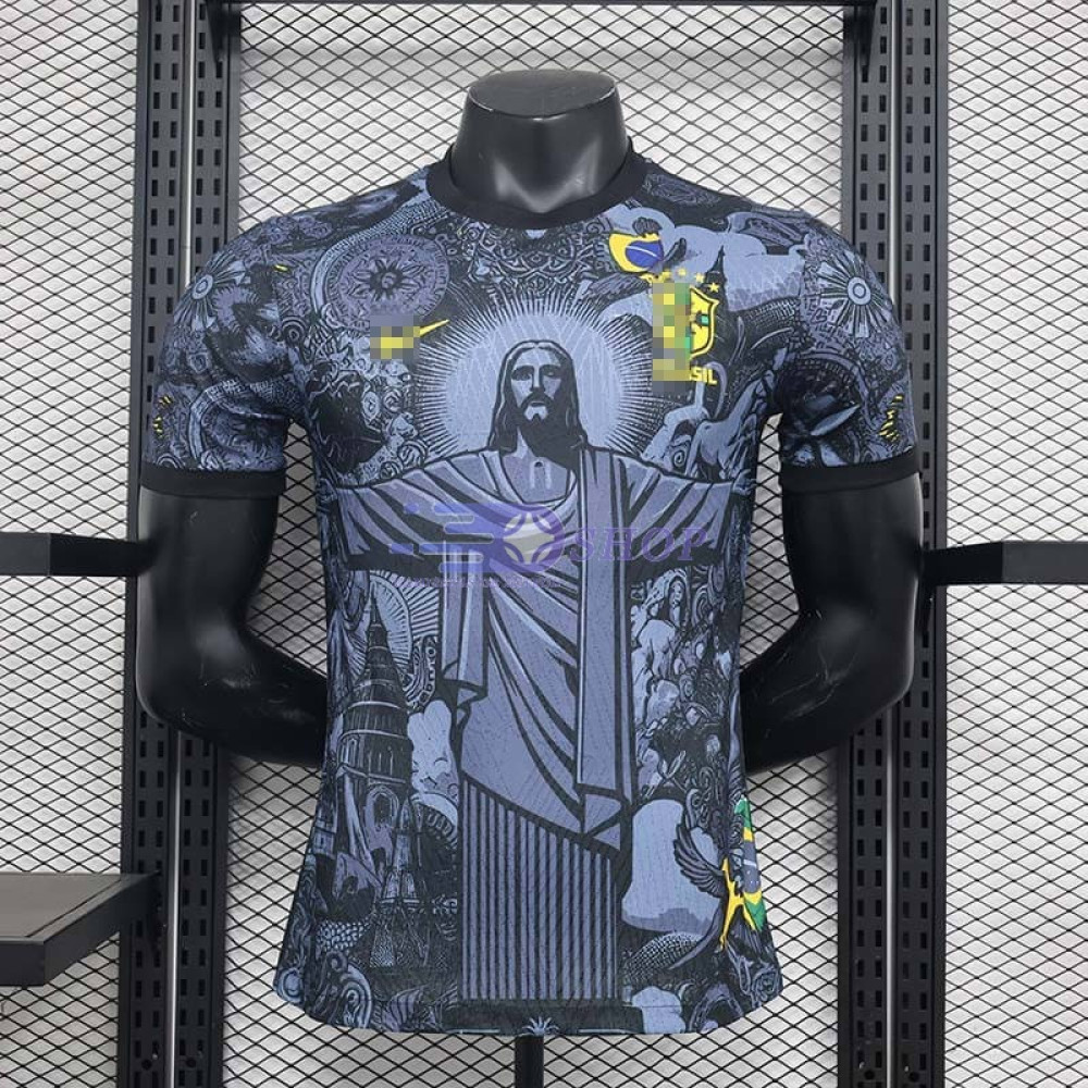 Camiseta Brasil Negro/Gris 2024 (EDICIÓN JUGADOR)