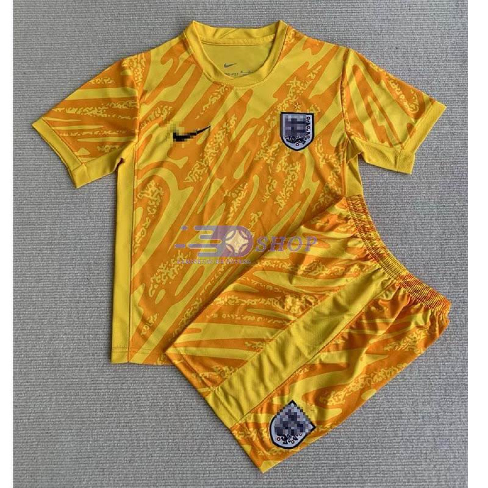 Camiseta De Portero Inglaterra 2024 Amarillo Niño Kit