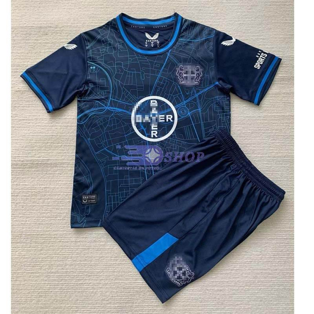 Camiseta Leverkusen 2024/2025 Azul Especial Edición Niño Kit