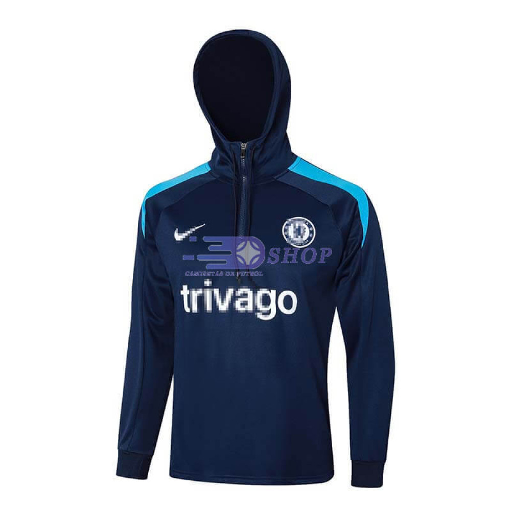 Sudadera de Entrenamiento Con Capucha Chelsea FC Azul Marino 2024/2025