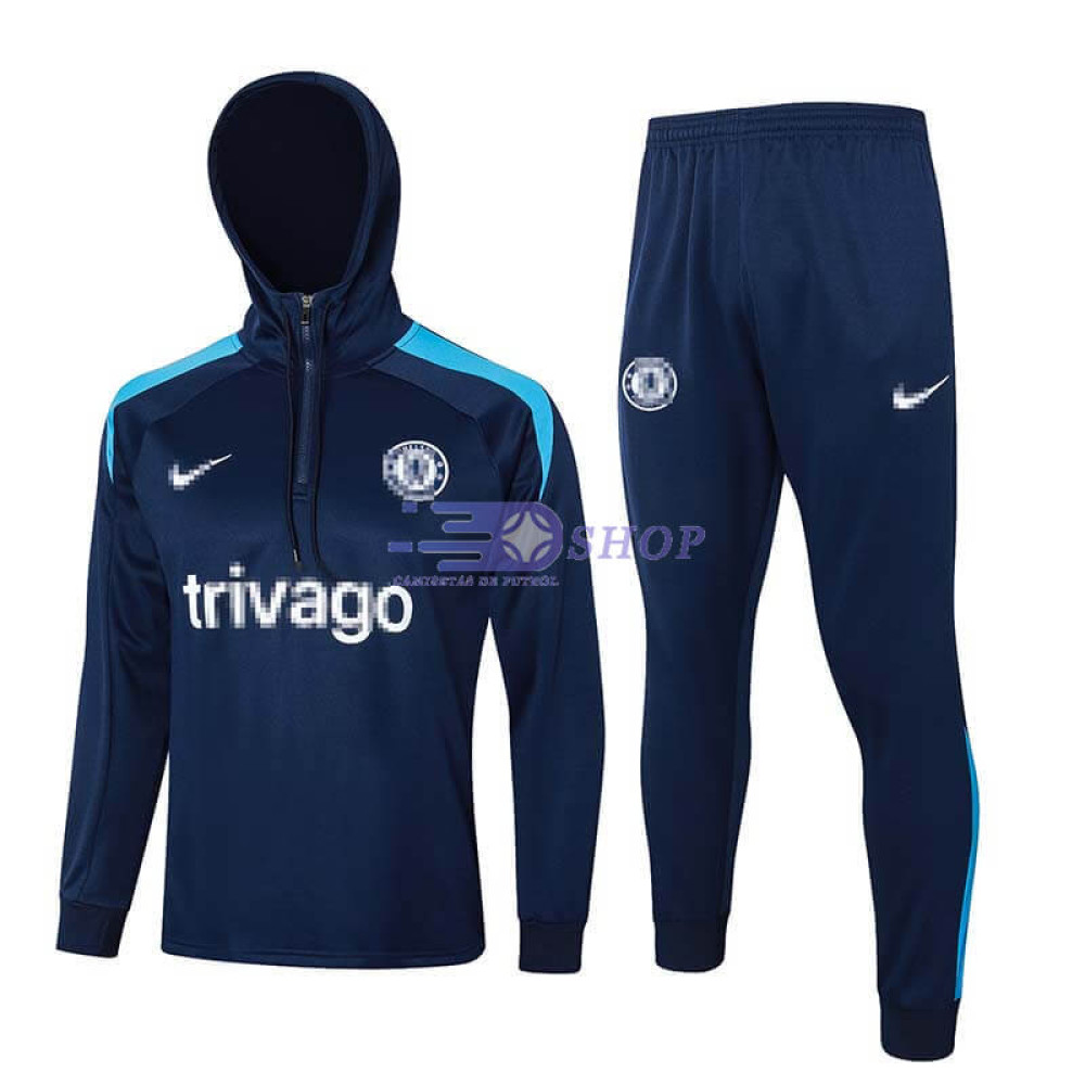 Sudadera de Entrenamiento Con Capucha Chelsea FC Azul Marino 2024/2025 Kit